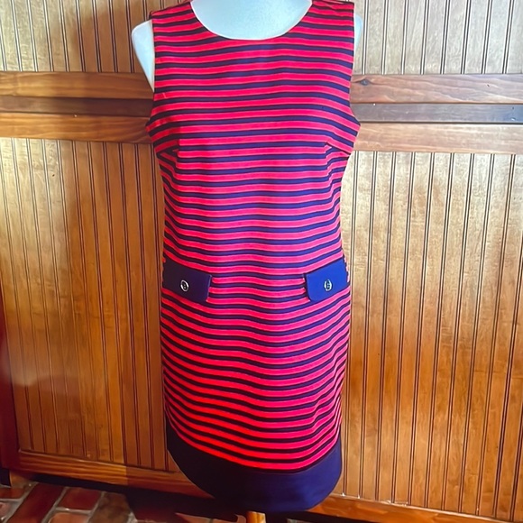 Premise Dresses & Skirts - #332, Premise sleeveless striped straight dress, size Petite L